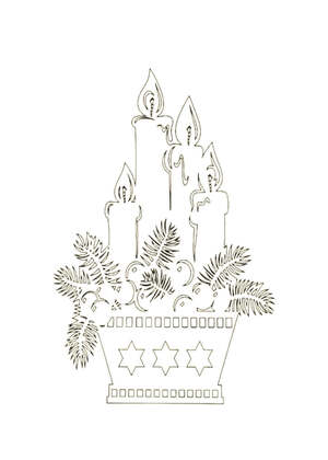 Трафареты Новогодние Украшения Новогодние Украшения − трафарет 32