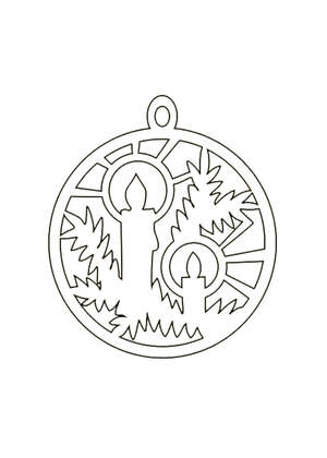 Трафареты Новогодние Украшения Новогодние Украшения − трафарет 36