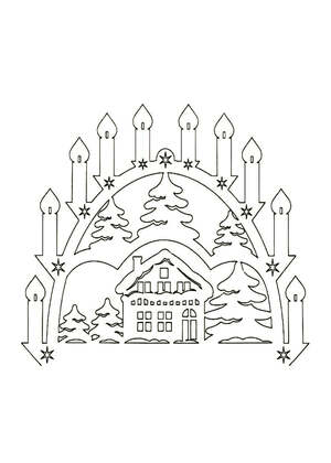 Трафареты Новогодние Украшения Новогодние Украшения − трафарет 37