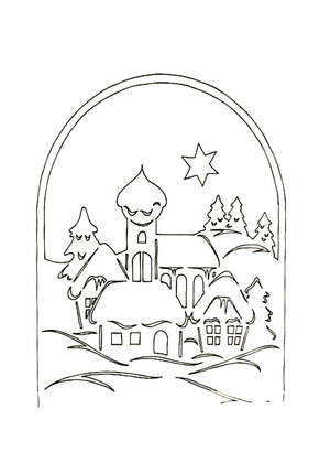 Трафареты Новогодние Украшения Новогодние Украшения − трафарет 40