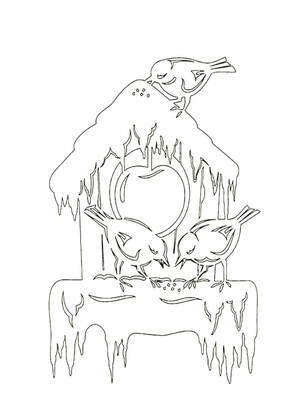 Трафареты Новогодние Украшения Новогодние Украшения − трафарет 61