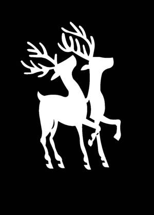 Олень − трафарет 11
