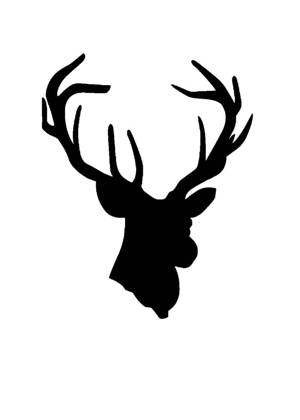 Олень − трафарет 13