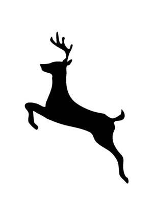 Олень − трафарет 14