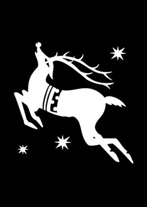 Олень − трафарет 15