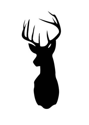 Олень − трафарет 16