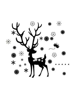 Олень − трафарет 17