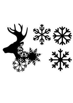 Олень − трафарет 2