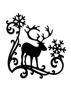 Олень − трафарет 21