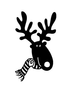 Олень − трафарет 22