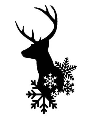 Олень − трафарет 23