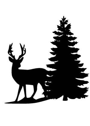 Олень − трафарет 4