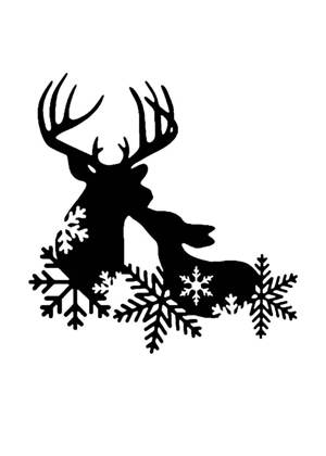 Олень − трафарет 5