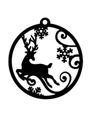 Олень − трафарет 6