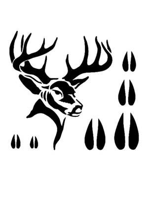 Олень − трафарет 7