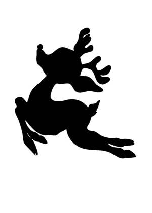 Олень − трафарет 8