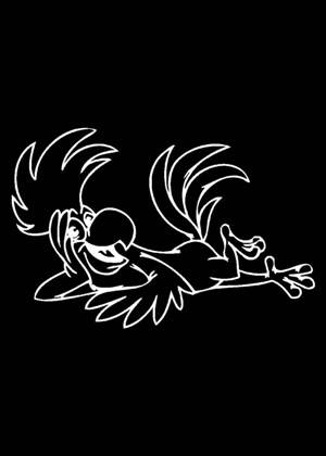 Попугаи − трафарет 16