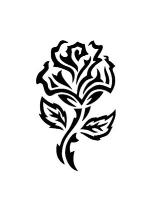 Трафареты Роза Роза − трафарет 29