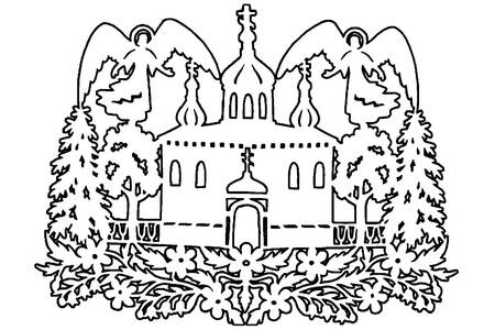 Рождество Христово − трафарет 1