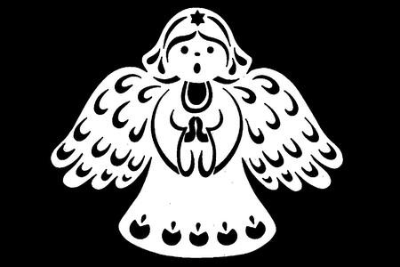 Рождество Христово − трафарет 10