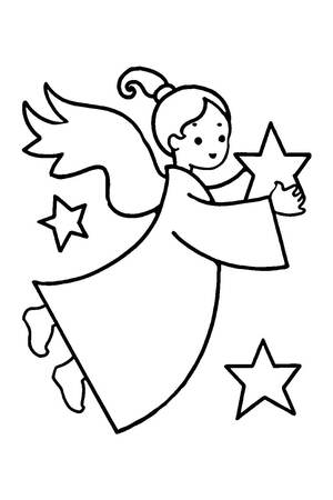 Рождество Христово − трафарет 11