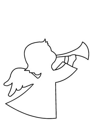 Рождество Христово − трафарет 12