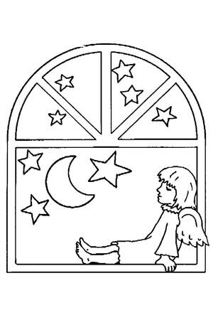 Рождество Христово − трафарет 13