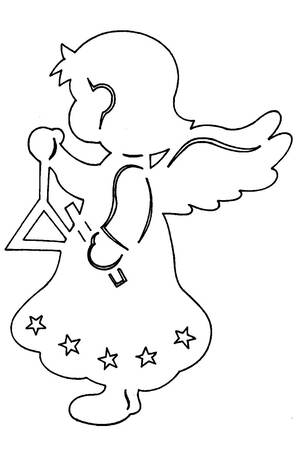 Рождество Христово − трафарет 14