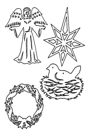 Рождество Христово − трафарет 15