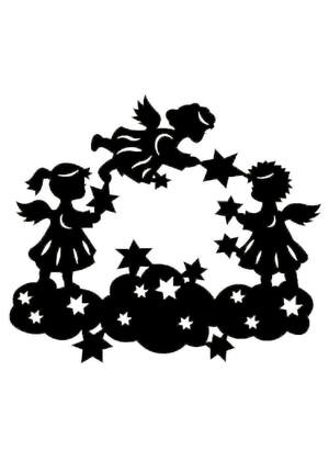 Рождество Христово − трафарет 16