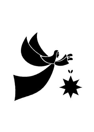 Рождество Христово − трафарет 17