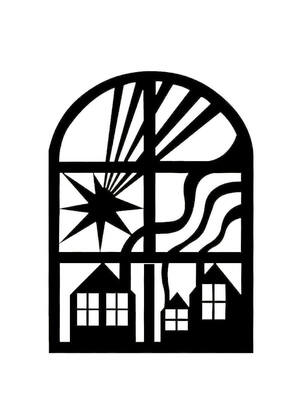 Рождество Христово − трафарет 28