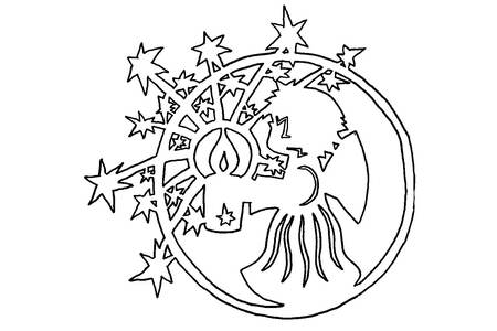 Рождество Христово − трафарет 3