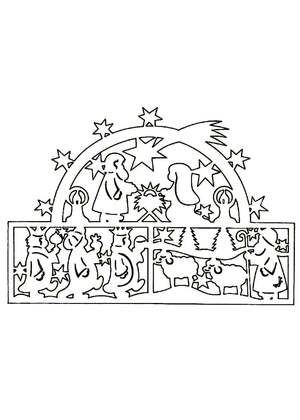 Рождество Христово − трафарет 33