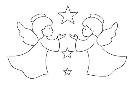 Рождество Христово − трафарет 4