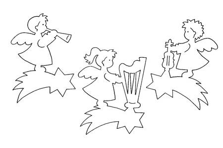 Рождество Христово − трафарет 5