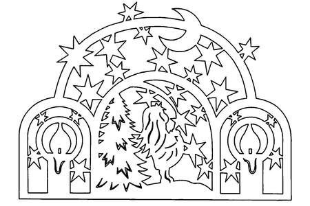 Рождество Христово − трафарет 6