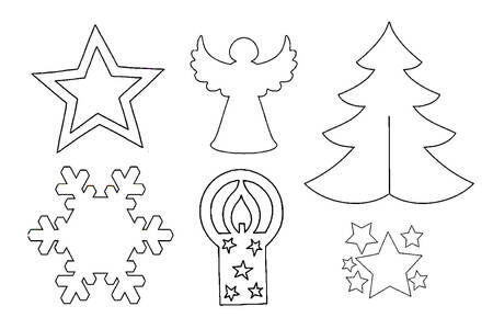 Рождество Христово − трафарет 8