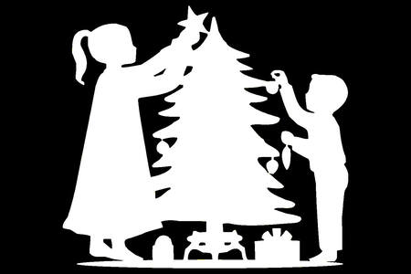 Рождество Христово − трафарет 9