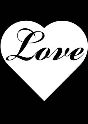 Сердечки − трафарет 26