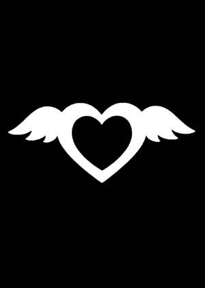 Сердечки − трафарет 29