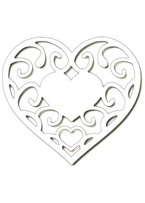 Сердечки − трафарет 31