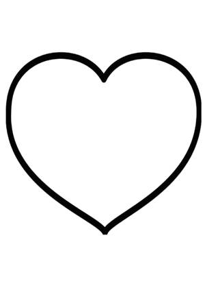 Сердечки − трафарет 33