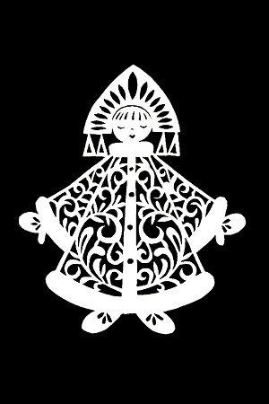 Трафареты Снегурочки Снегурочки − трафарет 11