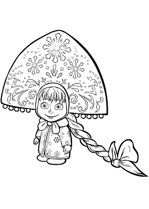 Трафареты Снегурочки Снегурочки − трафарет 13