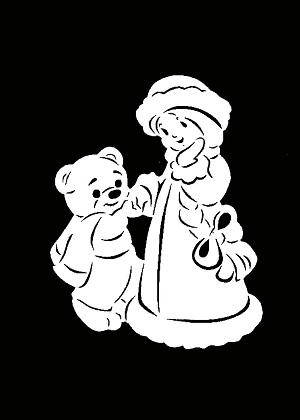 Трафареты Снегурочки Снегурочки − трафарет 17