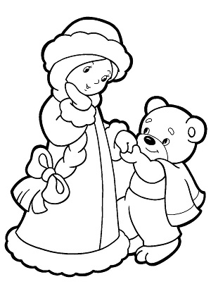 Трафареты Снегурочки Снегурочки − трафарет 23