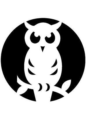 Совы − трафарет 13