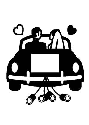 Свадебные − трафарет 14