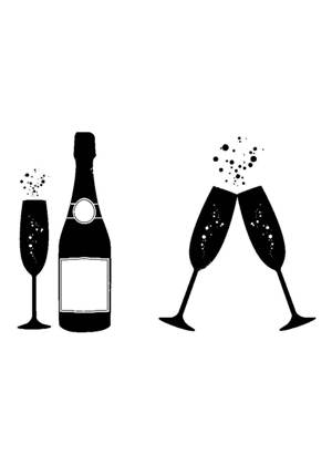 Свадебные − трафарет 16